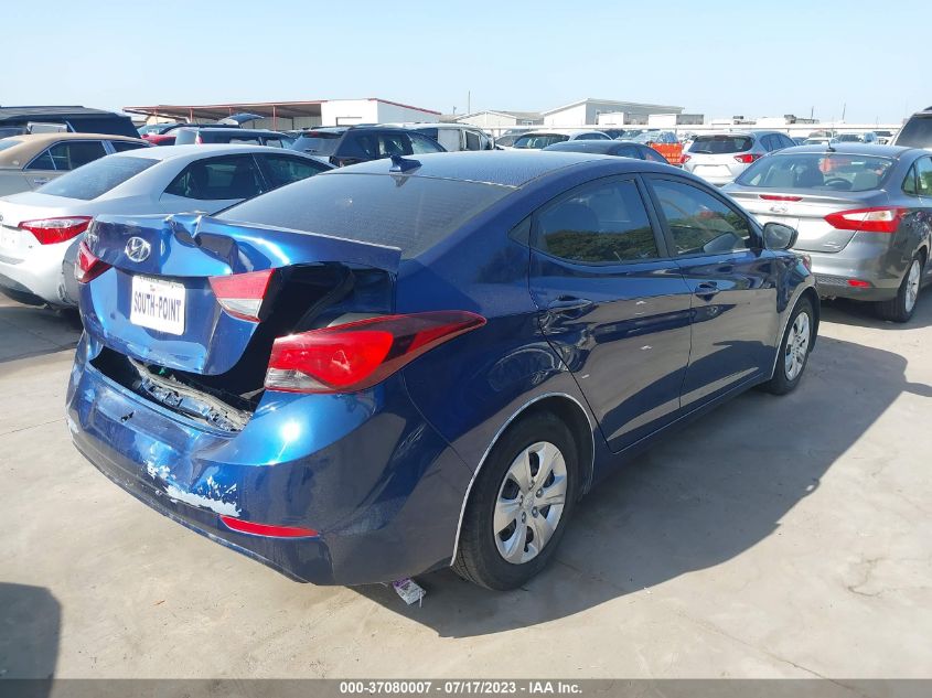 2016 HYUNDAI ELANTRA SE - 5NPDH4AE7GH748611