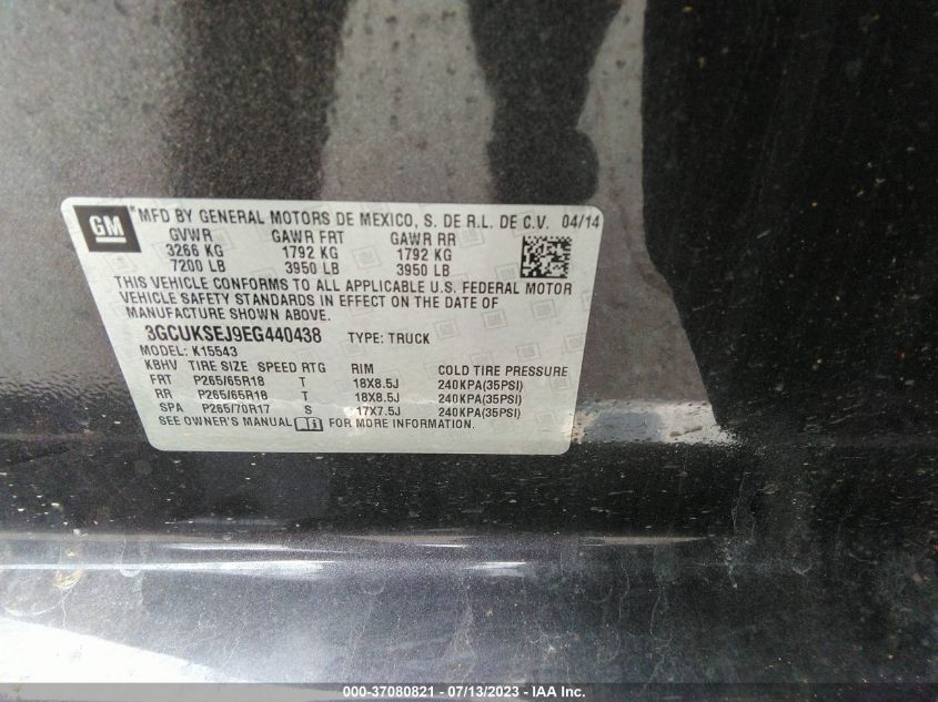 2014 CHEVROLET SILVERADO 1500 LTZ - 3GCUKSEJ9EG440438