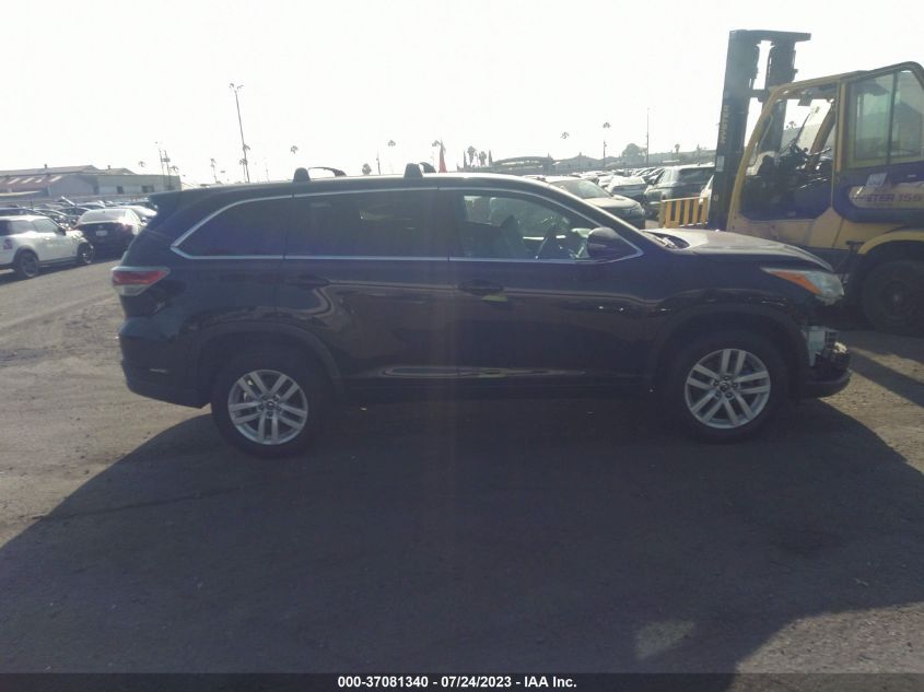 2016 TOYOTA HIGHLANDER LE - 5TDZARFH4GS020085