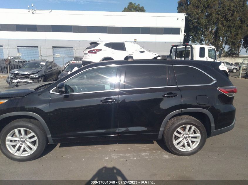 2016 TOYOTA HIGHLANDER LE - 5TDZARFH4GS020085
