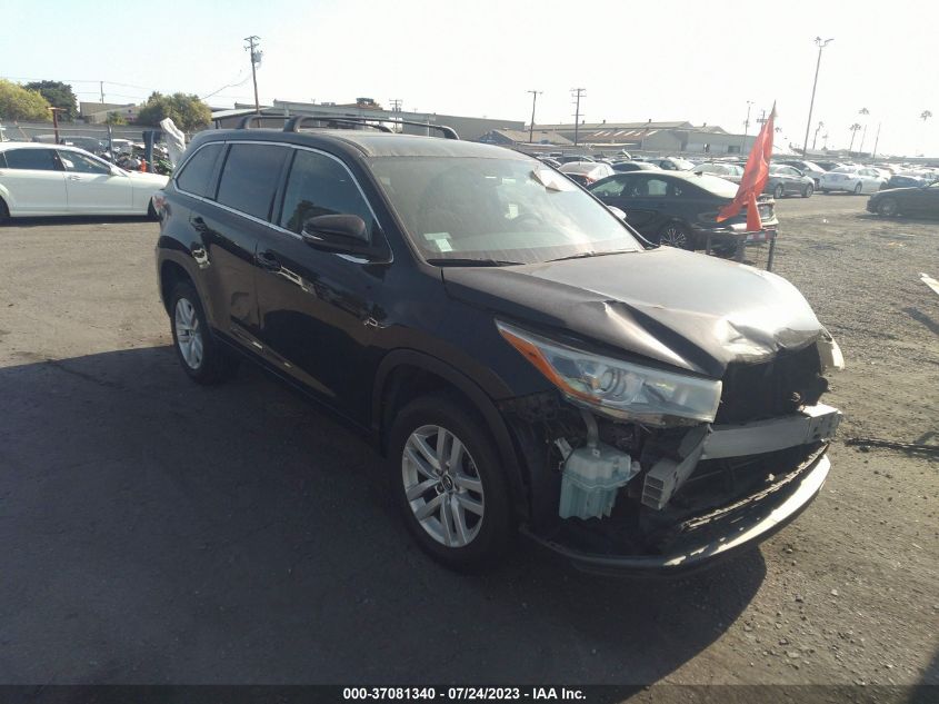 2016 TOYOTA HIGHLANDER LE - 5TDZARFH4GS020085