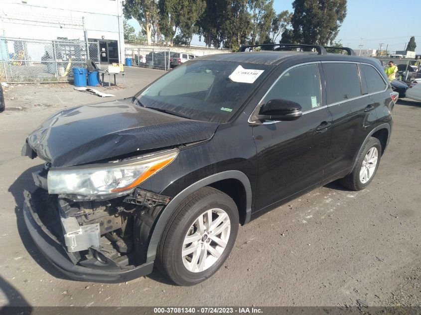 2016 TOYOTA HIGHLANDER LE - 5TDZARFH4GS020085