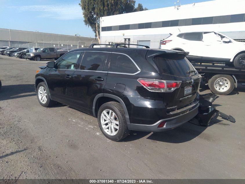 2016 TOYOTA HIGHLANDER LE - 5TDZARFH4GS020085