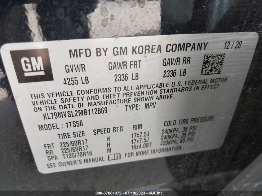 2021 CHEVROLET TRAILBLAZER ACTIV - KL79MVSL2MB112869