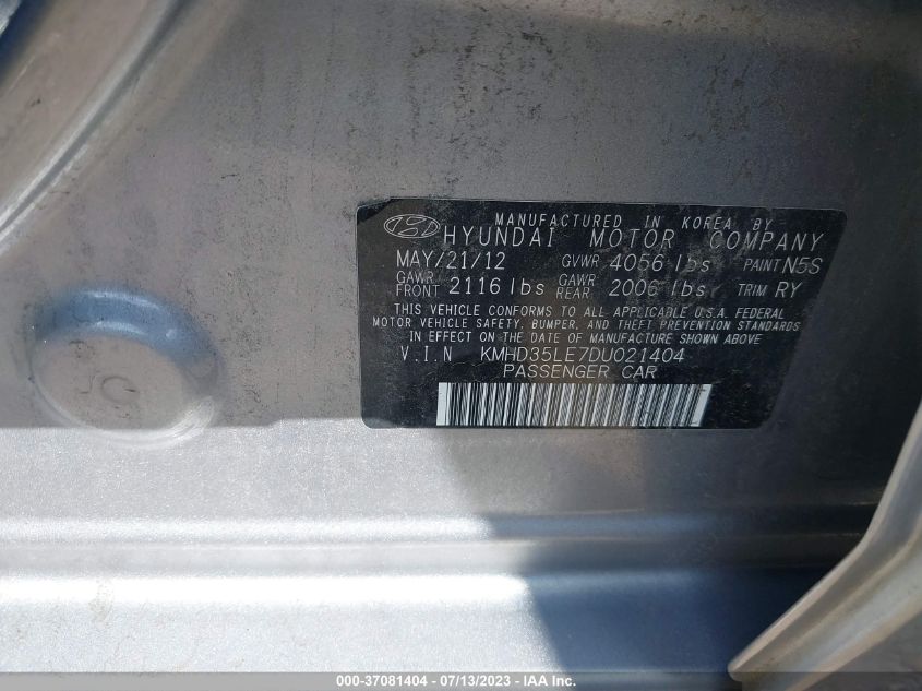 2013 HYUNDAI ELANTRA GT - KMHD35LE7DU021404