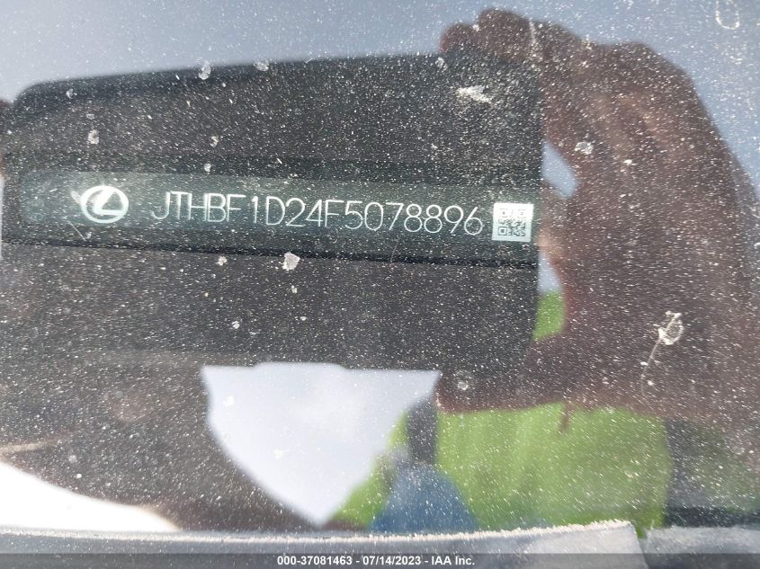 2015 LEXUS IS 250 - JTHBF1D24F5078896