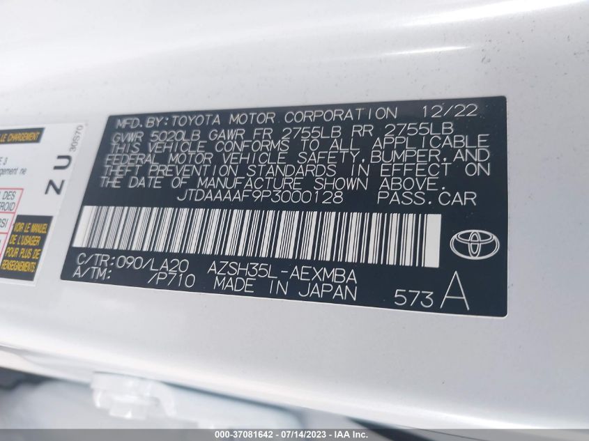 2023 TOYOTA CROWN XLE/LIMITED JTDAAAAF9P3000128