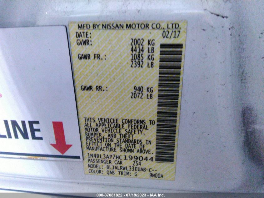 2017 NISSAN ALTIMA 3.5 SL - 1N4BL3AP7HC199044