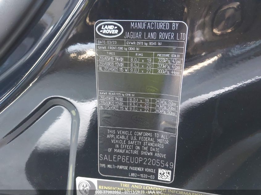 2023 LAND ROVER DEFENDER SE - SALEP6EU0P2205549