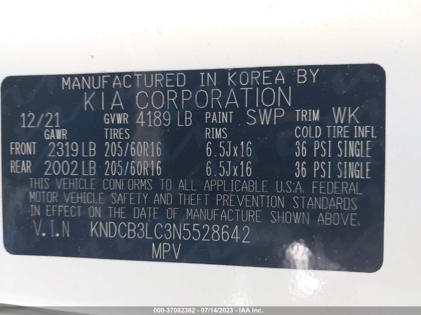 2022 KIA NIRO LXS SE - KNDCB3LC3N5528642