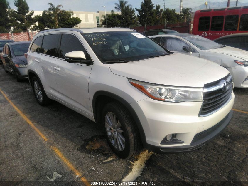 2015 TOYOTA HIGHLANDER XLE - 5TDKKRFH5FS107281