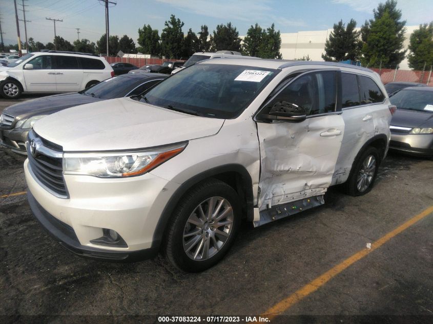 2015 TOYOTA HIGHLANDER XLE - 5TDKKRFH5FS107281