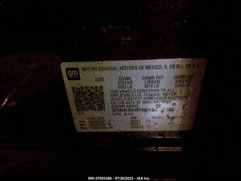 2022 CHEVROLET BLAZER LT - 3GNKBHR48NS123186