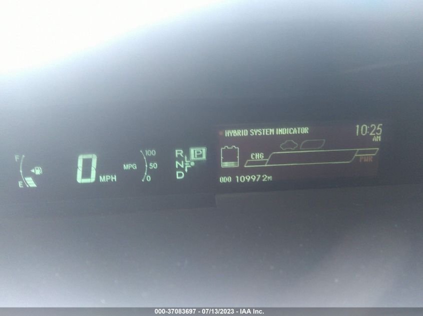 2013 TOYOTA PRIUS ONE/TWO/THREE/FOUR/FIVE - JTDKN3DU7D5611290