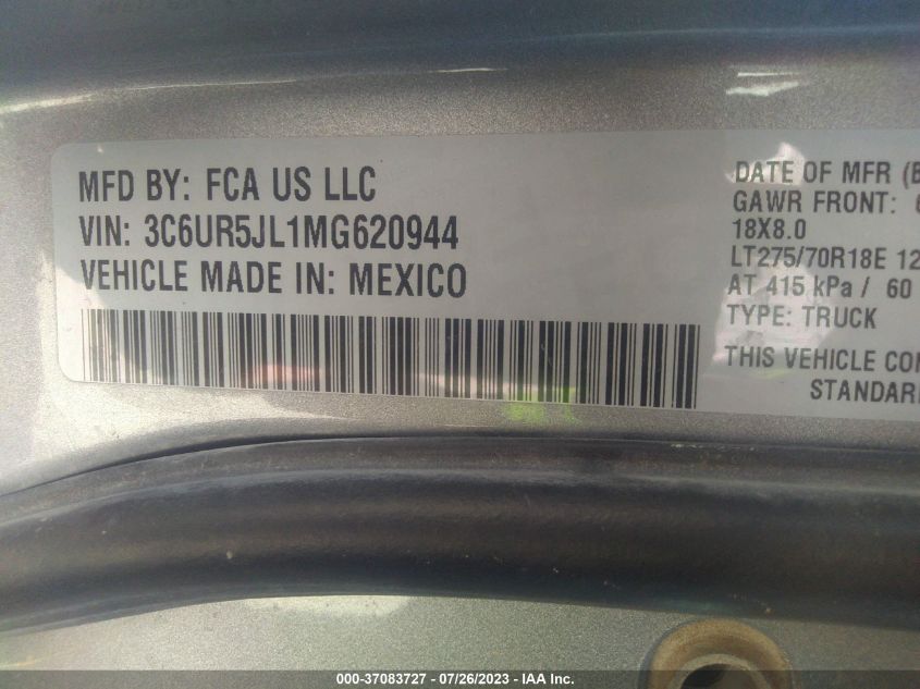 2021 RAM 2500 BIG HORN - 3C6UR5JL1MG620944