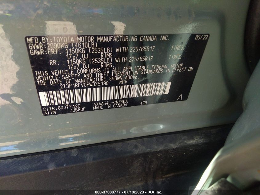 2023 TOYOTA RAV4 XLE - 2T3P1RFV0PW375198