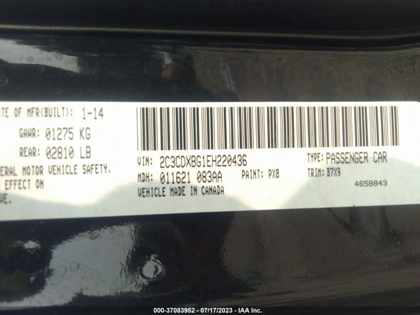 2014 DODGE CHARGER SE - 2C3CDXBG1EH220436