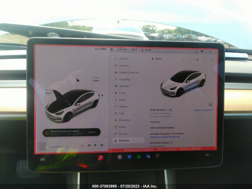 2018 TESLA MODEL 3 LONG RANGE - 5YJ3E1EB4JF108624