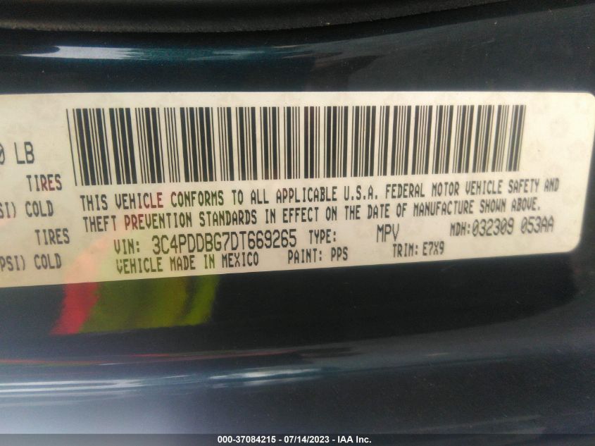2013 DODGE JOURNEY SXT - 3C4PDDBG7DT669265