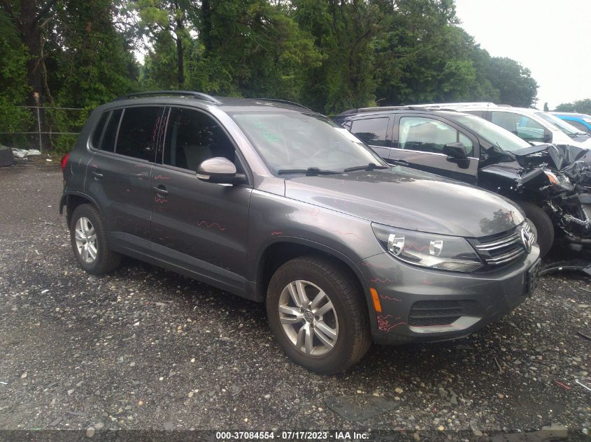 2016 VOLKSWAGEN TIGUAN S - WVGAV7AX7GW558425