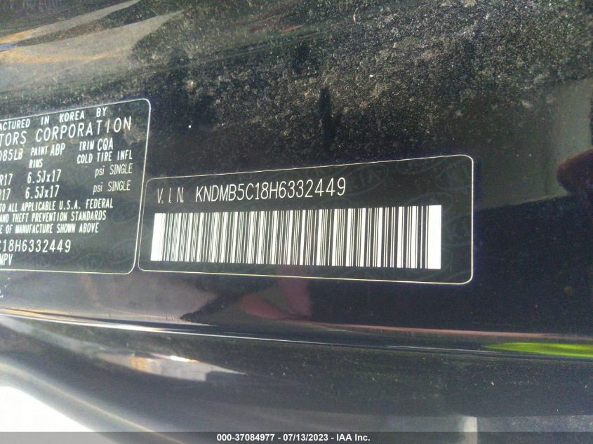 2017 KIA SEDONA LX - KNDMB5C18H6332449