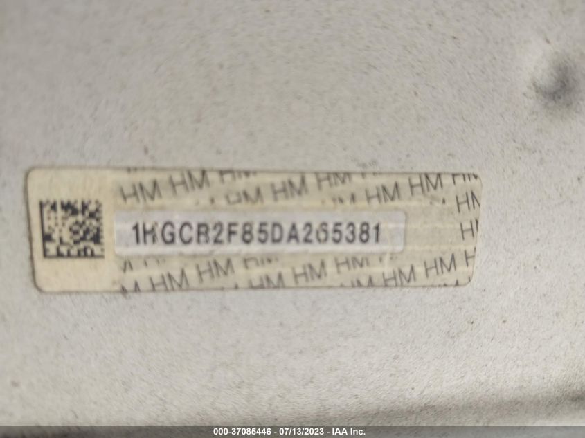 2013 HONDA ACCORD SDN EX-L - 1HGCR2F85DA265381