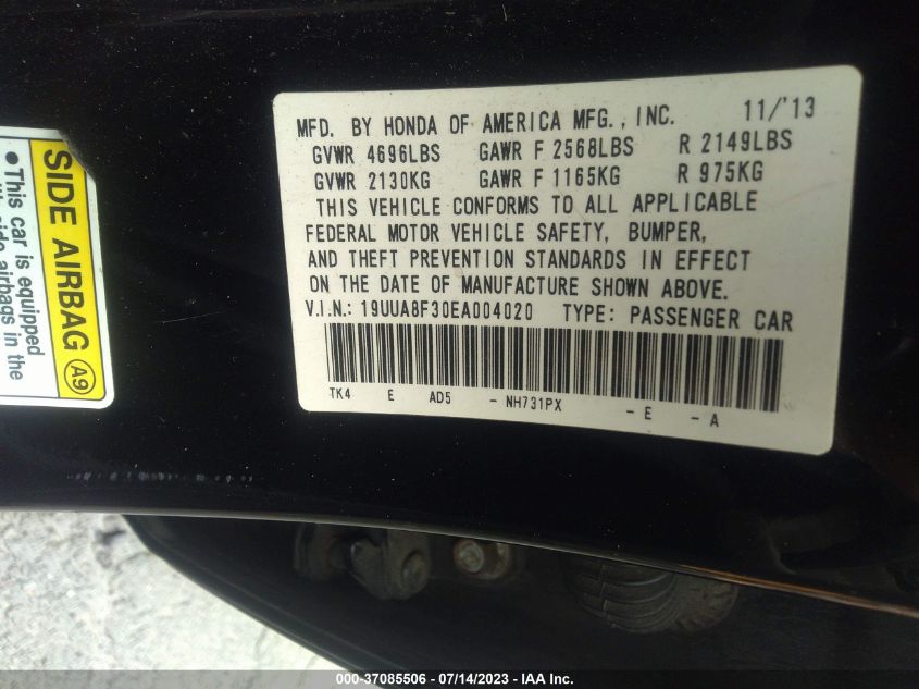 2014 ACURA TL SPECIAL EDITION - 19UUA8F30EA004020