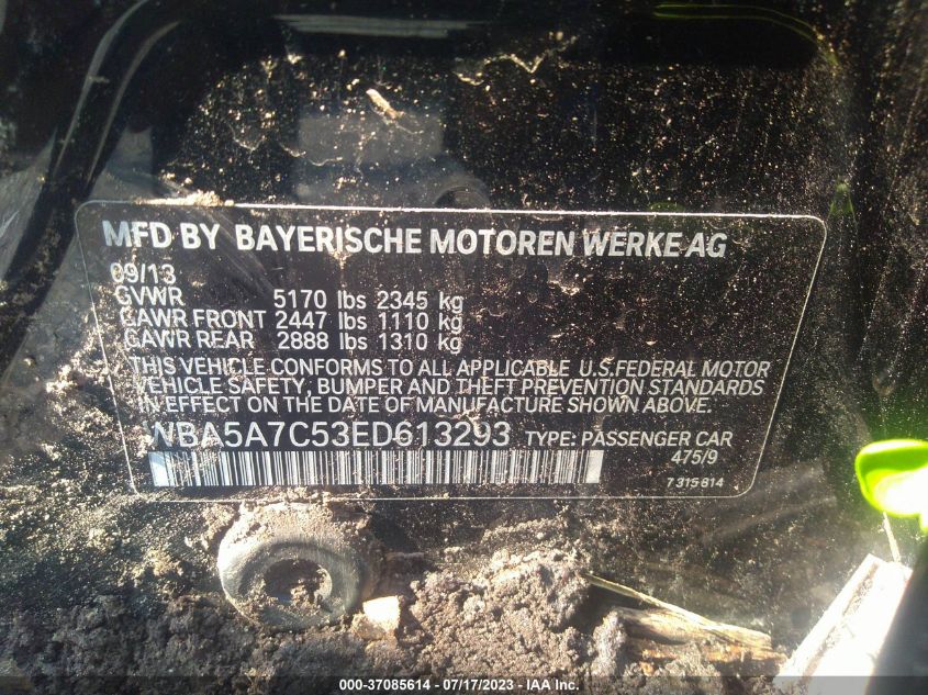 2014 BMW 528I XDRIVE WBA5A7C53ED613293