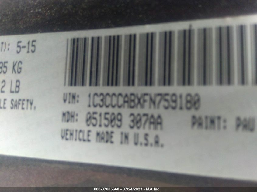 2015 CHRYSLER 200 LIMITED - 1C3CCCABXFN759180