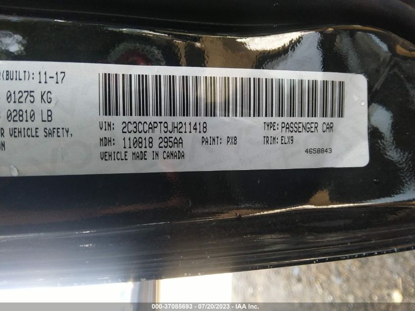 2018 CHRYSLER 300 300C - 2C3CCAPT9JH211418