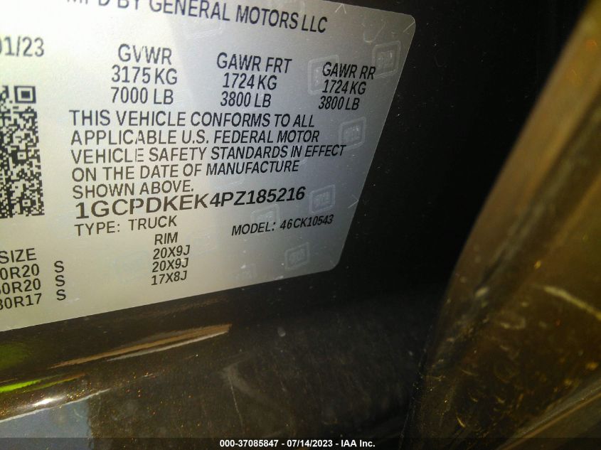 2023 CHEVROLET SILVERADO 1500 LT - 1GCPDKEK4PZ185216