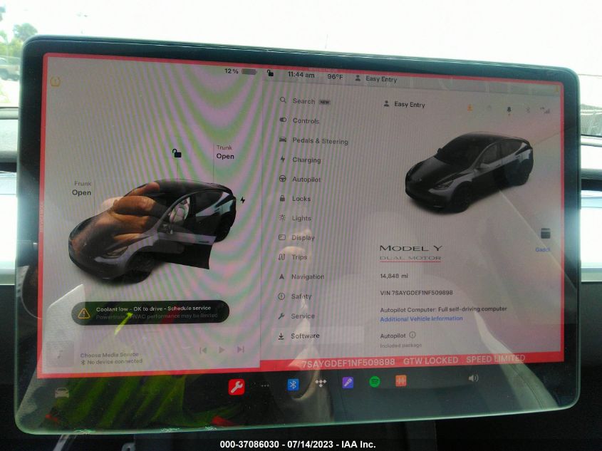 2022 TESLA MODEL Y - 7SAYGDEF1NF509898