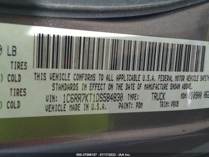 2013 RAM 1500 EXPRESS - 1C6RR7KT1DS584830