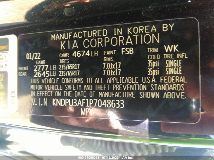 2023 KIA SPORTAGE LX - KNDPU3AF1P7048633
