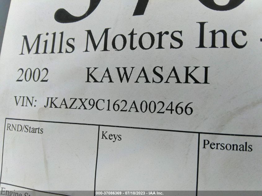2002 KAWASAKI ZX1200 C - JKAZX9C162A002466