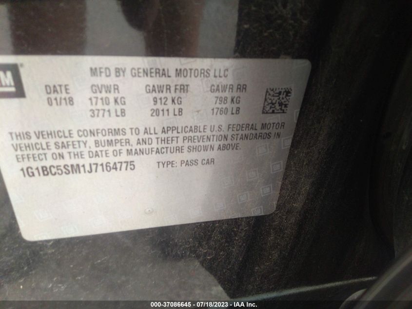 2018 CHEVROLET CRUZE LS - 1G1BC5SM1J7164775