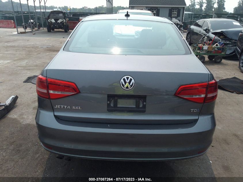 2015 VOLKSWAGEN JETTA SEDAN 2.0L TDI SEL - 3VWLA7AJ1FM320988