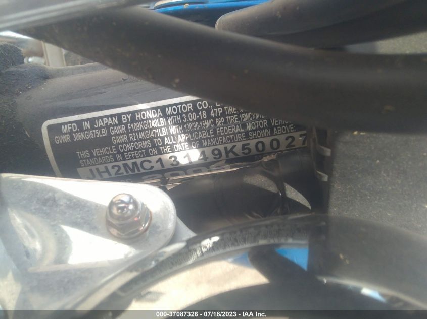 2009 HONDA CMX250 C JH2MC13149K500271