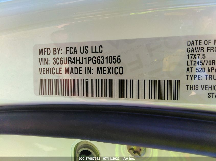 2023 RAM 2500 TRADESMAN - 3C6UR4HJ1PG631056