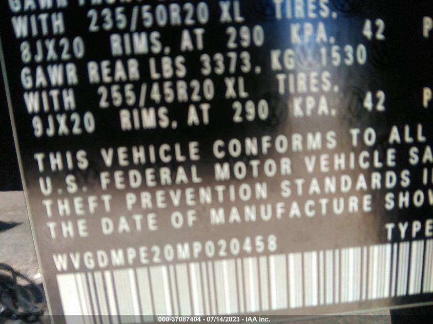 2021 VOLKSWAGEN ID.4 FIRST EDITION WVGDMPE20MP020458