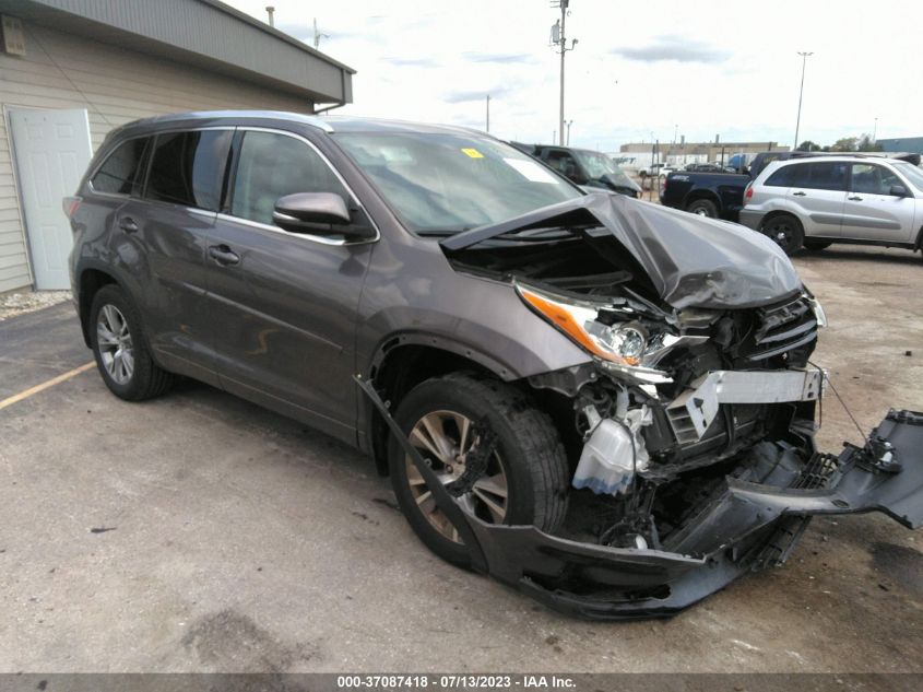 2014 TOYOTA HIGHLANDER XLE - 5TDJKRFH3ES020196