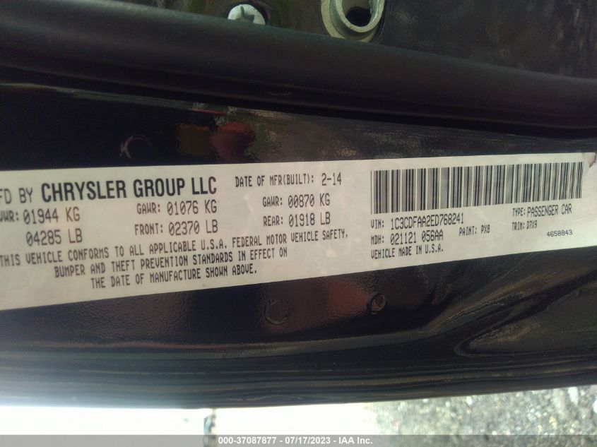 2014 DODGE DART SE - 1C3CDFAA2ED768241