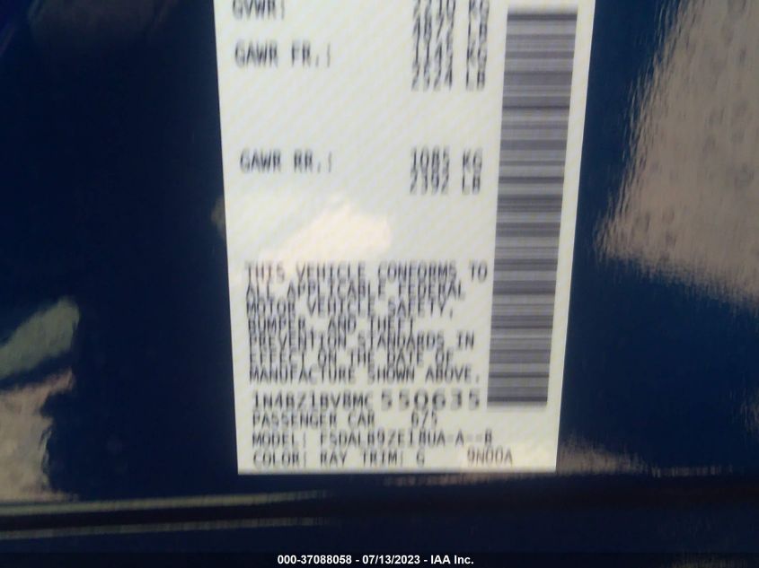 2021 NISSAN LEAF S PLUS - 1N4BZ1BV8MC550635