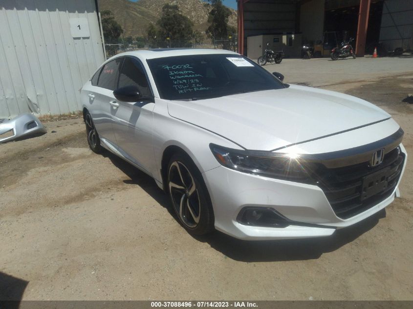 2021 HONDA ACCORD SEDAN SPORT - 1HGCV2F30MA010010