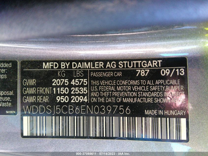 2014 MERCEDES-BENZ CLA-CLASS CLA 45 AMG - WDDSJ5CB6EN039756