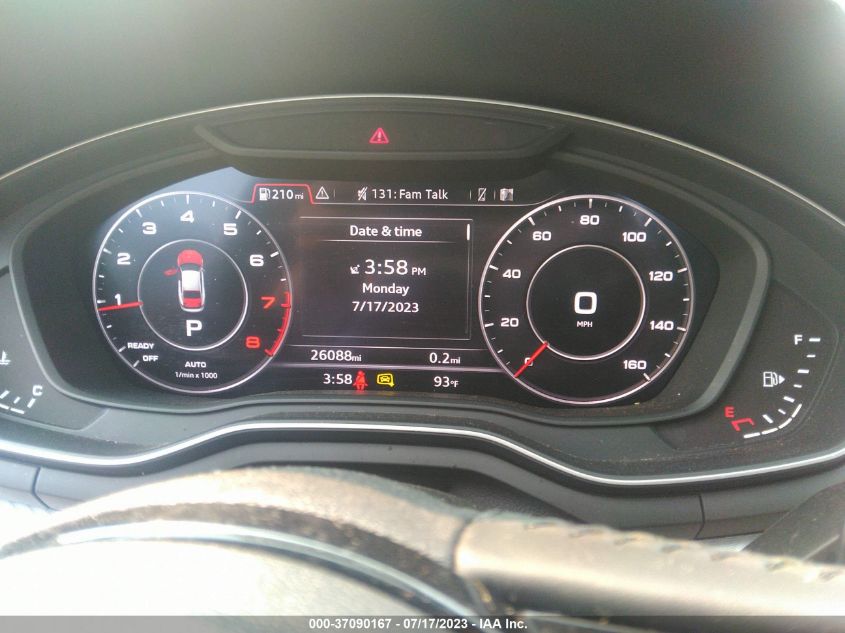 2019 AUDI A5 SPORTBACK PREMIUM PLUS - WAUENCF55KA073192
