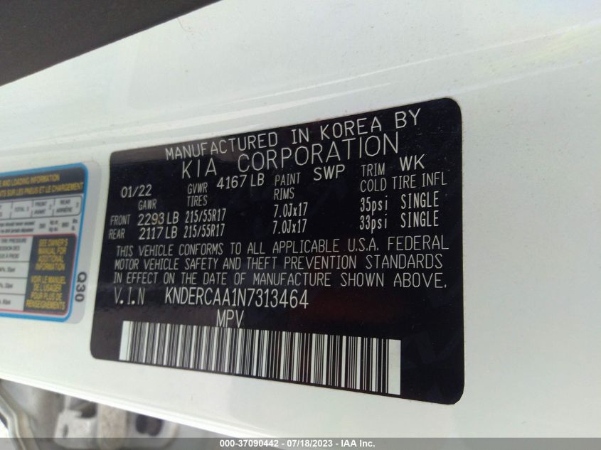 2022 KIA SELTOS EX - KNDERCAA1N7313464