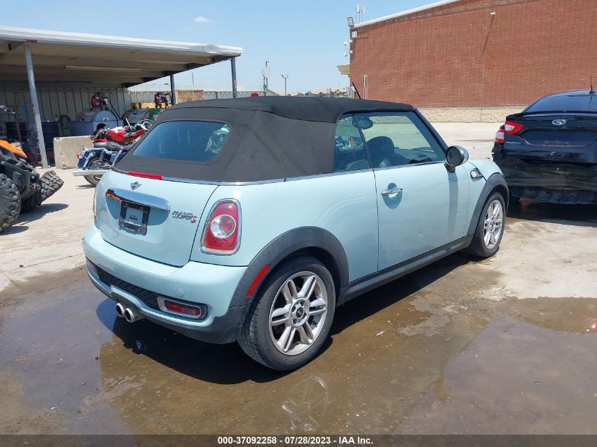 2014 MINI COOPER CONVERTIBLE S WMWZP3C57ET706249
