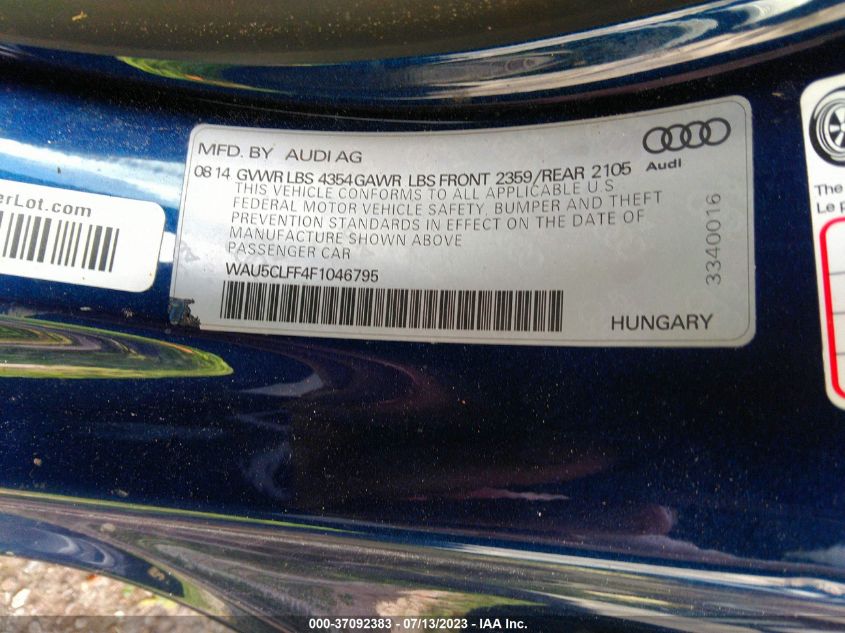 2015 AUDI A3 1.8T PREMIUM PLUS - WAU5CLFF4F1046795