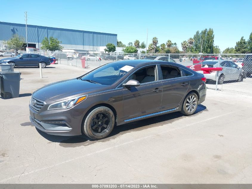 2015 HYUNDAI SONATA 2.4L SPORT - 5NPE34AF5FH035720